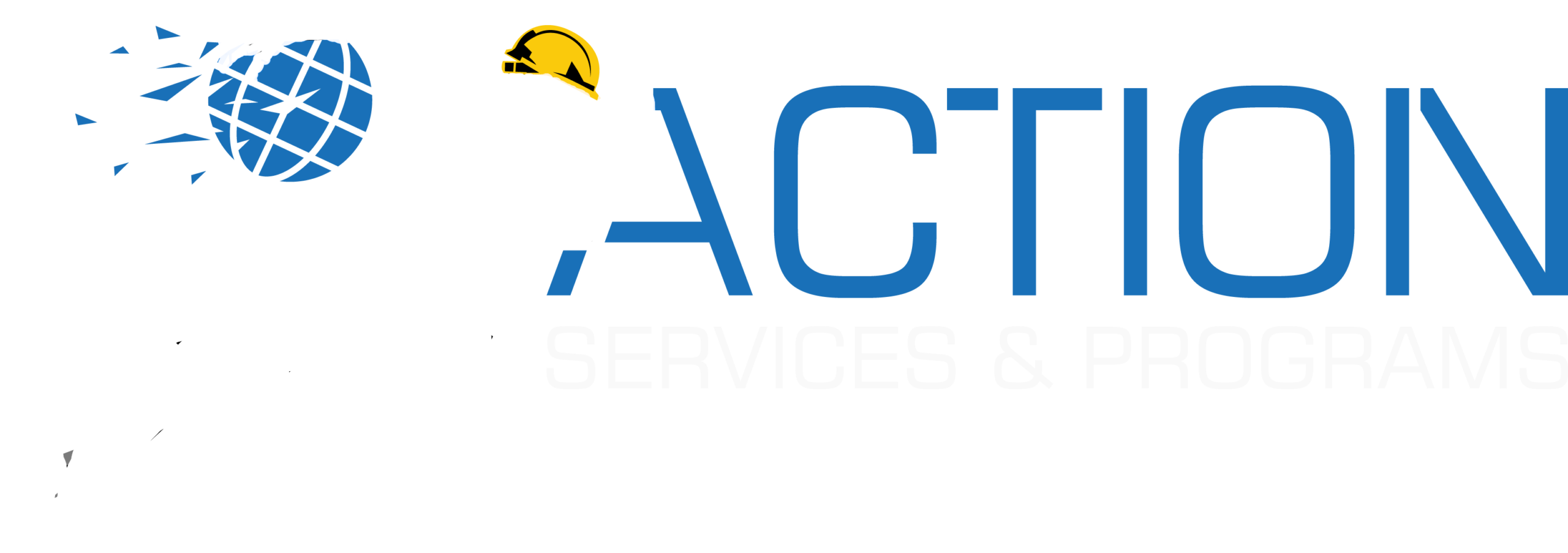Action Services and Programs White Logo