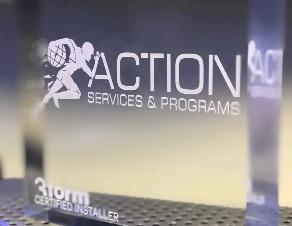 action services and programs is a 3-form certified installation company