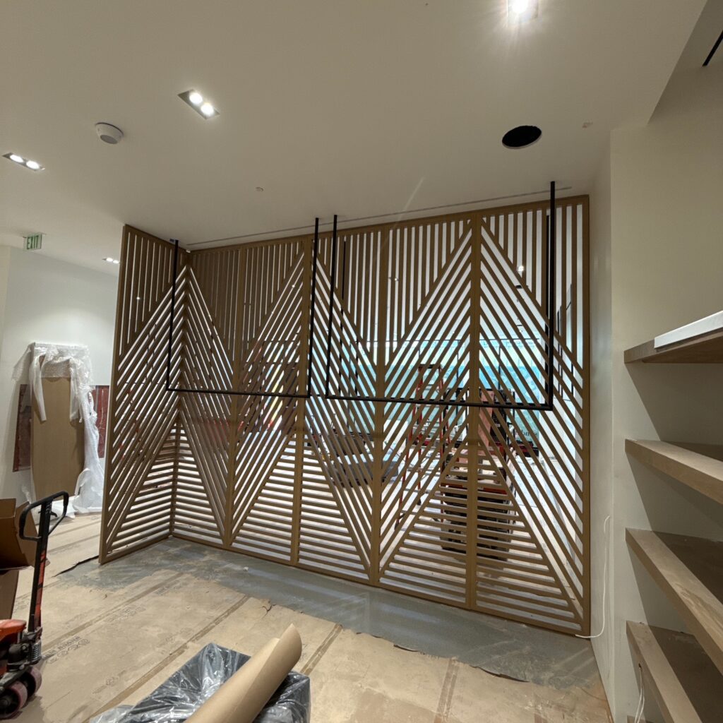 Retail fixture installation in a commercial retail store